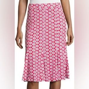 Tory Burch Jada Floral-Print Godet Skirt